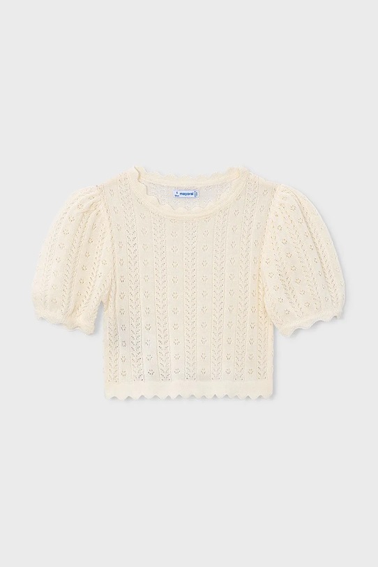 Dječji džemper Mayoral bez uzorka bijela 3003.6B.Mini.PPY2