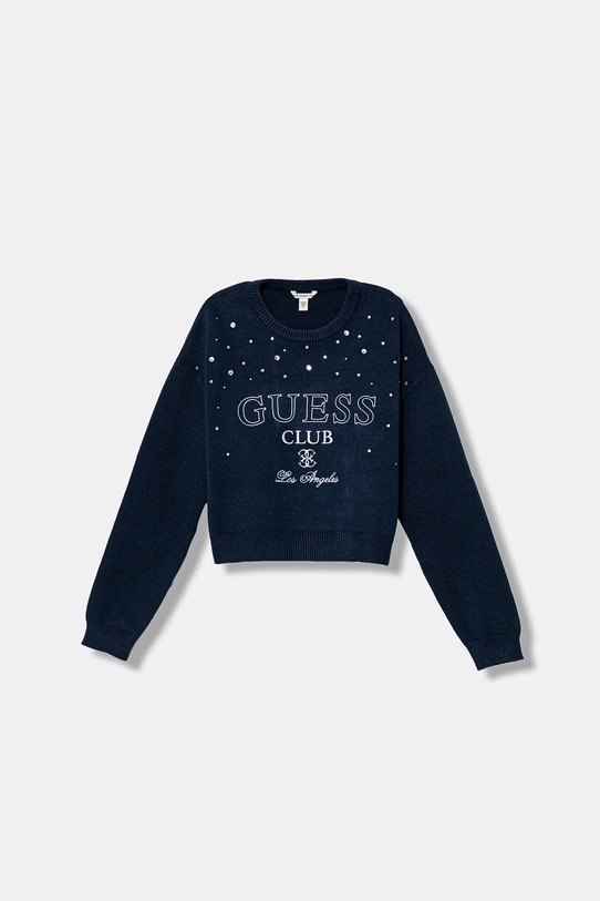 Guess sweter dziecięcy aplikacja granatowy J6RR06.Z3KS0.PPY2