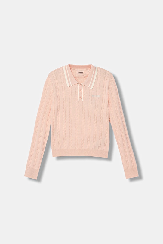 Guess sweter dziecięcy pozostałe różowy J6RR15.Z4652.PPY2