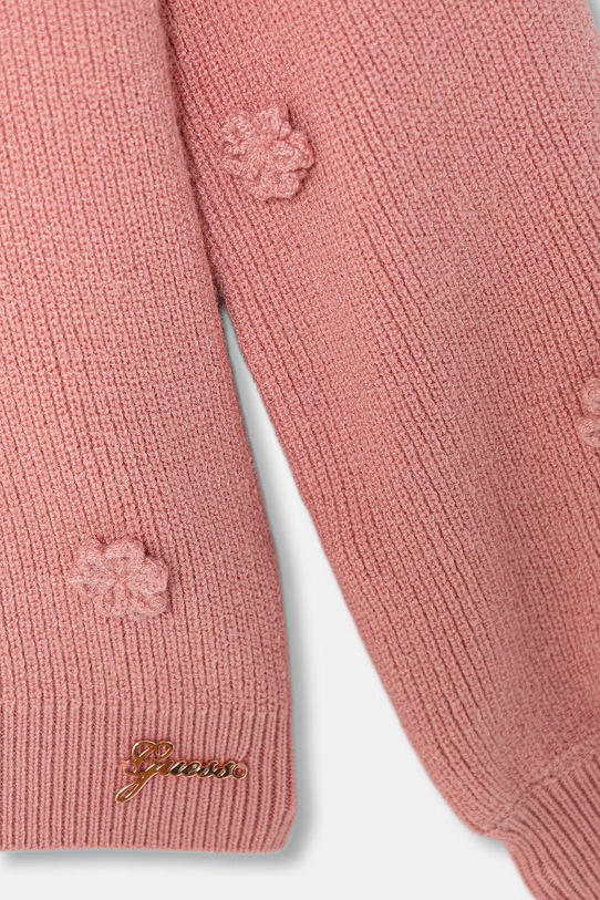 Dziewczynka Guess sweter dziecięcy z wiskozą K6RR04.Z5250.PPY2 różowy