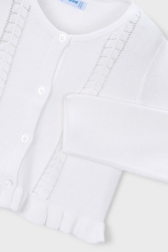 Dziewczynka Mayoral kardigan dziecięcy 3383.6B.Mini.PPY2 biały