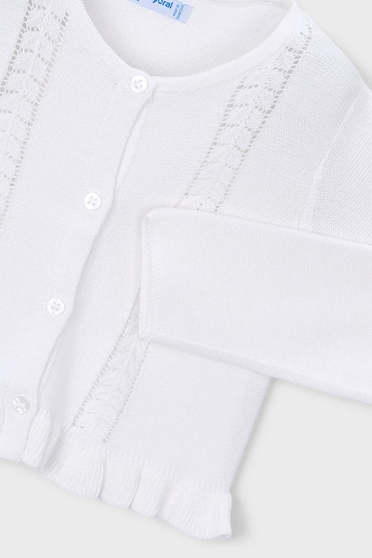 Dziewczynka Mayoral kardigan dziecięcy 3383.6B.Mini.PPY2 biały