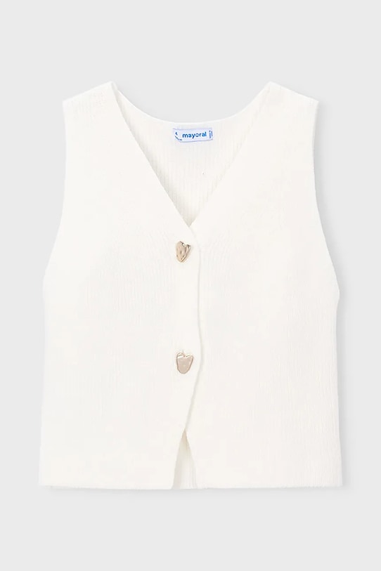 Mayoral vestă copii uni alb 3385.6F.Mini.PPY2