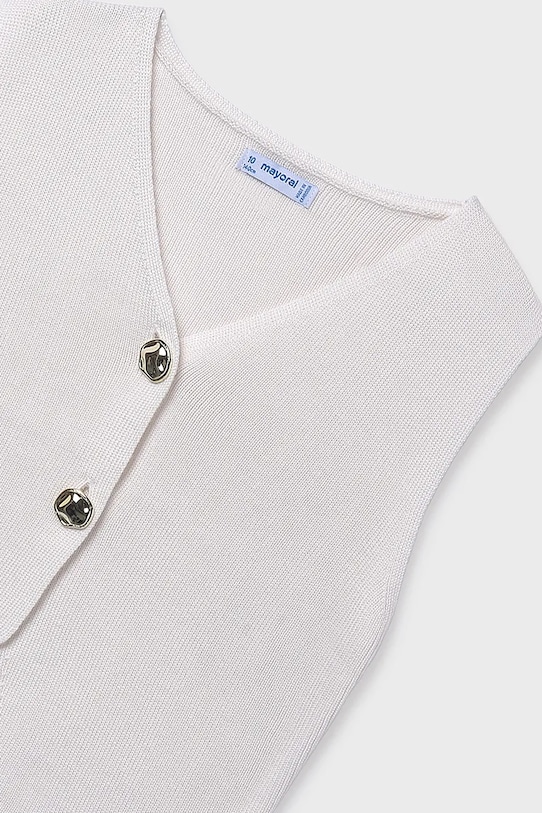 Dziewczynka Mayoral kamizelka dziecięca 6020.8A.Junior.PPY2 biały