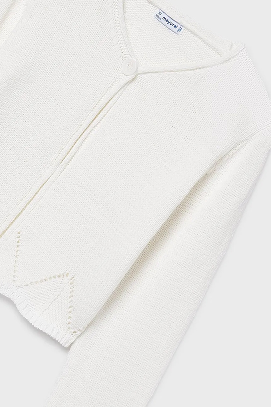 Детский кардиган Mayoral белый 6354.8C.Junior.PPY2