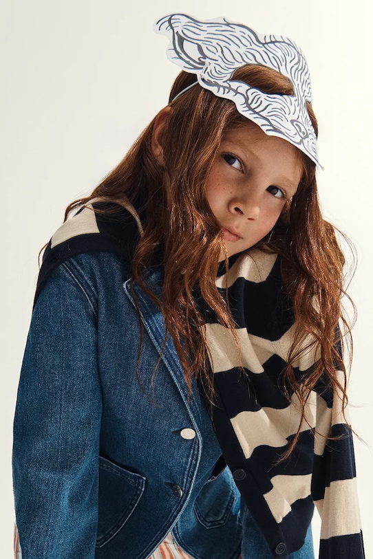 MAX&Co. kardigan bawełniany dziecięcy MAXK25F KNITWEAR MX0296.MX00Z granatowy