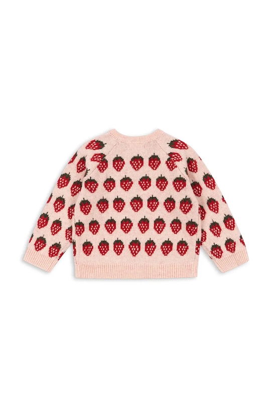 Konges Sløjd kardigan z dodatkiem wełny dziecięcy BELOU KNIT CARDIGAN KS104693.PPY2 różowy SS26