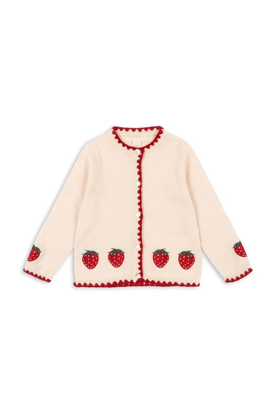 Konges Sløjd kardigan wełniany dziecięcy COLLETTE CARDIGAN KS104749.PPY2 beżowy SS26