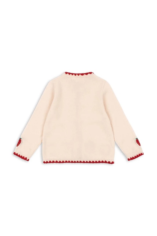 Dziewczynka Konges Sløjd kardigan wełniany dziecięcy COLLETTE CARDIGAN KS104749.PPY2 beżowy