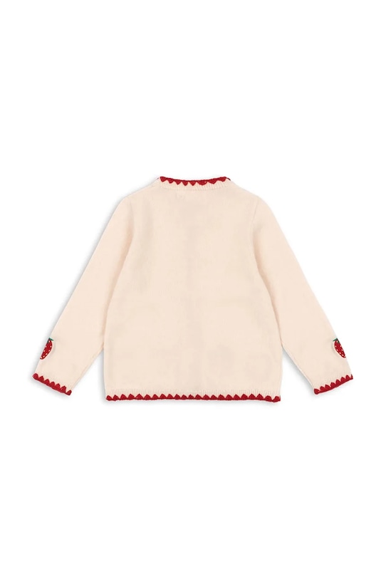 Dziewczynka Konges Sløjd kardigan wełniany dziecięcy COLLETTE CARDIGAN KS104749.PPY2 beżowy