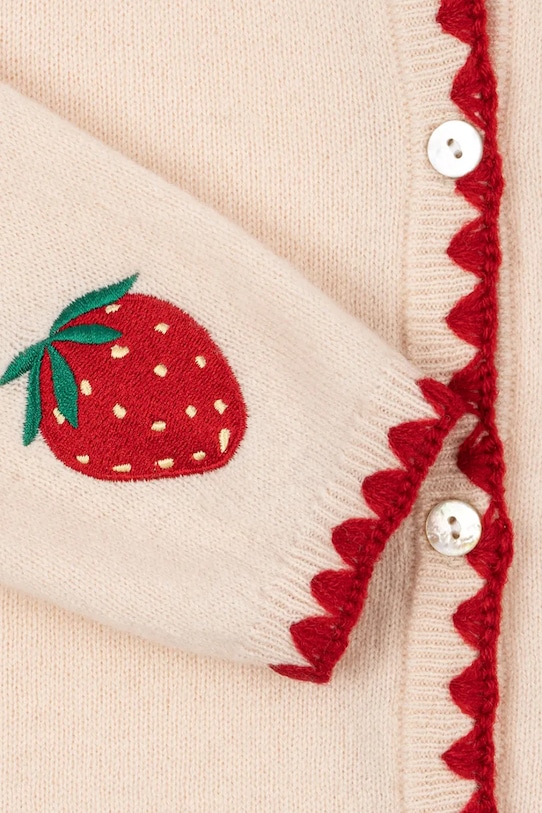 Konges Sløjd kardigan wełniany dziecięcy COLLETTE CARDIGAN KS104749.PPY2 beżowy