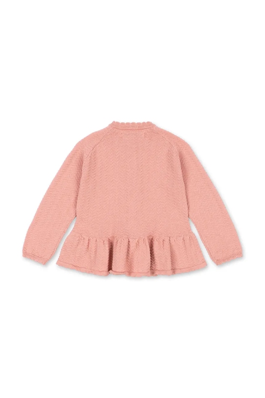 Konges Sløjd kardigan bawełniany dziecięcy CYPRES CARDIGAN GOTS KS104755.PPY2 różowy SS26