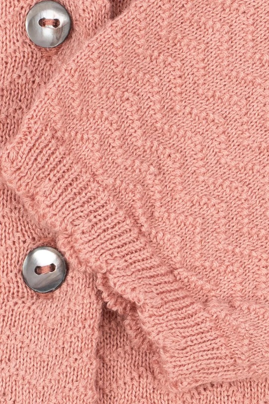 Konges Sløjd kardigan bawełniany dziecięcy CYPRES CARDIGAN GOTS różowy KS104755.PPY2