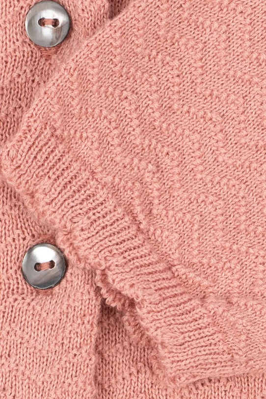 Konges Sløjd kardigan bawełniany dziecięcy CYPRES CARDIGAN GOTS różowy KS104755.PPY2