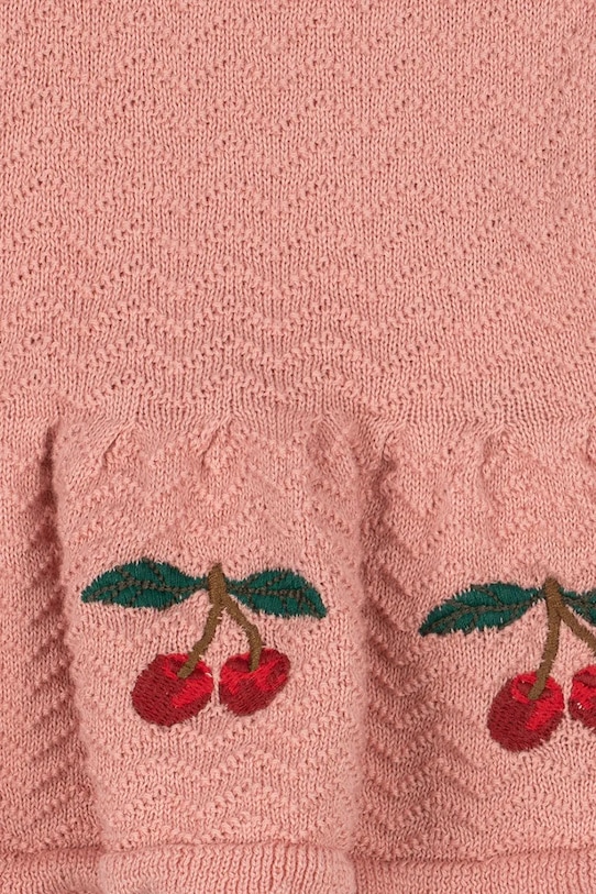 Konges Sløjd kardigan bawełniany dziecięcy CYPRES CARDIGAN GOTS KS104755.PPY2 różowy