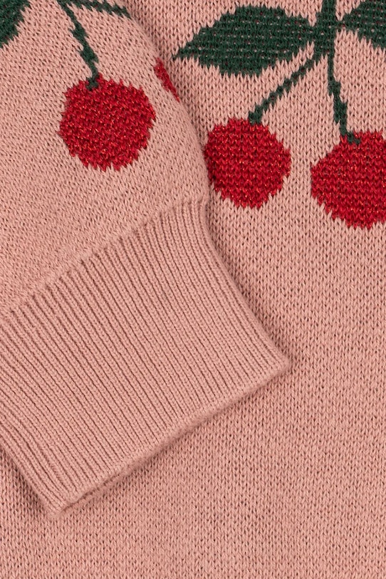 Konges Sløjd sweter dziecięcy LAPIS LUREX BLOUSE różowy KS104928.PPY2