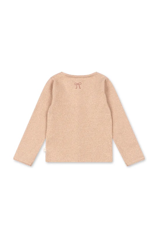 Dziewczynka Konges Sløjd kardigan dziecięcy ROLI CARDIGAN KS105055.PPY2 beżowy