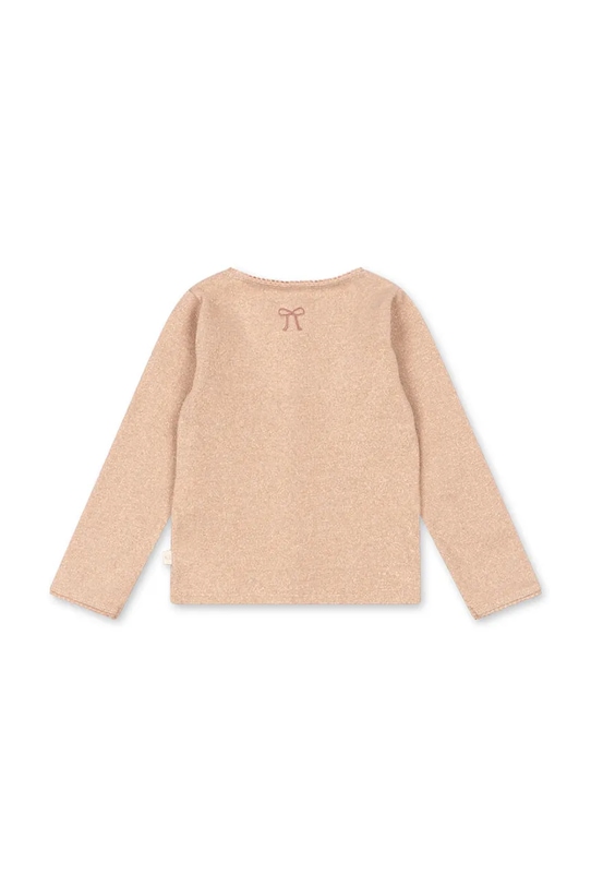 Dziewczynka Konges Sløjd kardigan dziecięcy ROLI CARDIGAN KS105055.PPY2 beżowy