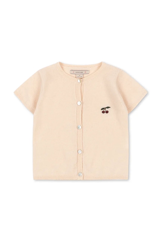 Otroška volnena jopica Konges Sløjd BASI CARDIGAN KS104661.PPY2 bež SS26