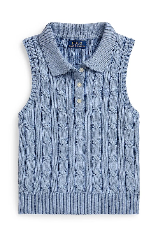 Dětská bavlněná vesta Polo Ralph Lauren 313A11248002 modrá SS26