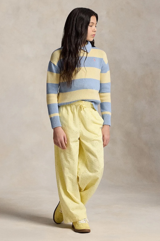 Παιδικό βαμβακερό πουλόβερ Polo Ralph Lauren μπλε 313A11257001