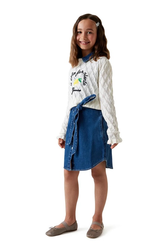 Guess sweter bawełniany dziecięcy J6GR00.Z5491.PPY2.M beżowy