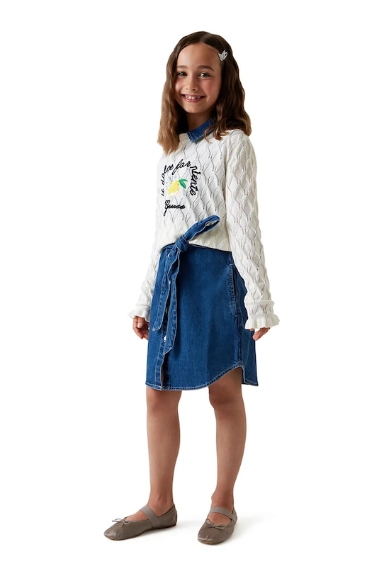 Guess sweter bawełniany dziecięcy J6GR00.Z5491.PPY2.M beżowy