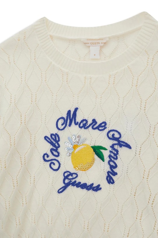 Guess sweter bawełniany dziecięcy beżowy J6GR00.Z5491.PPY2.M