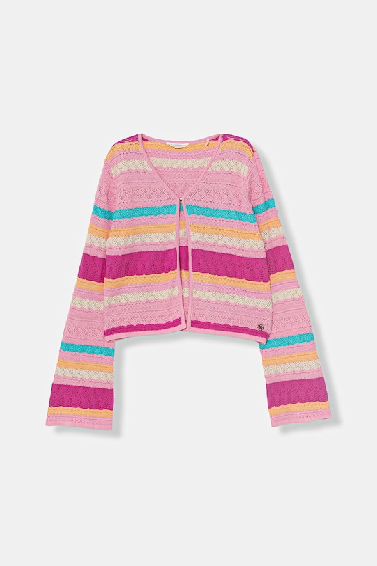 Guess kardigan dziecięcy bawełniany różowy J6GR02.Z5480.PPY2.M