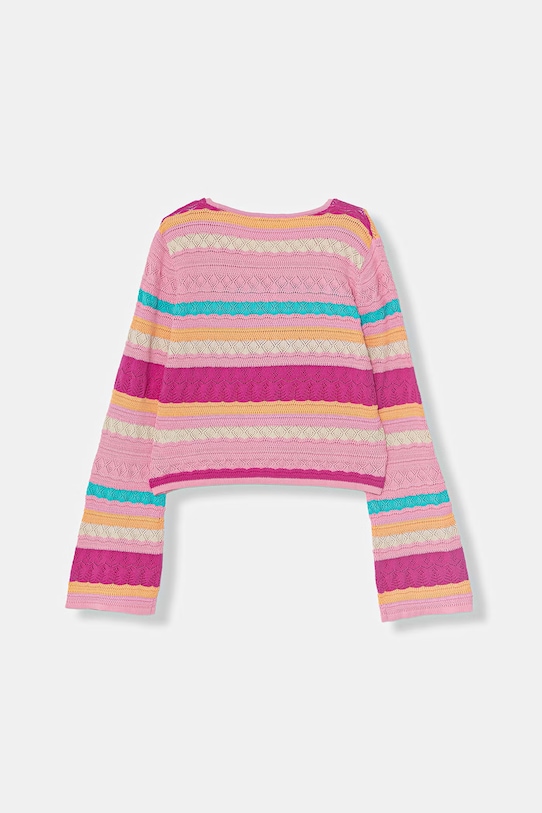 Guess kardigan dziecięcy bawełniany J6GR02.Z5480.PPY2.M różowy SS26