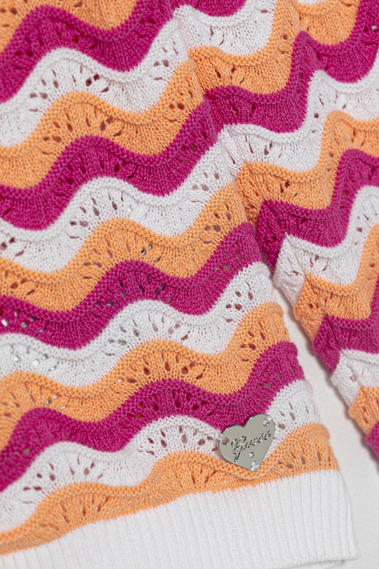 Dievča Guess kardigán detský bavlnený K6GR01.Z5411.PPY2.M oranžová