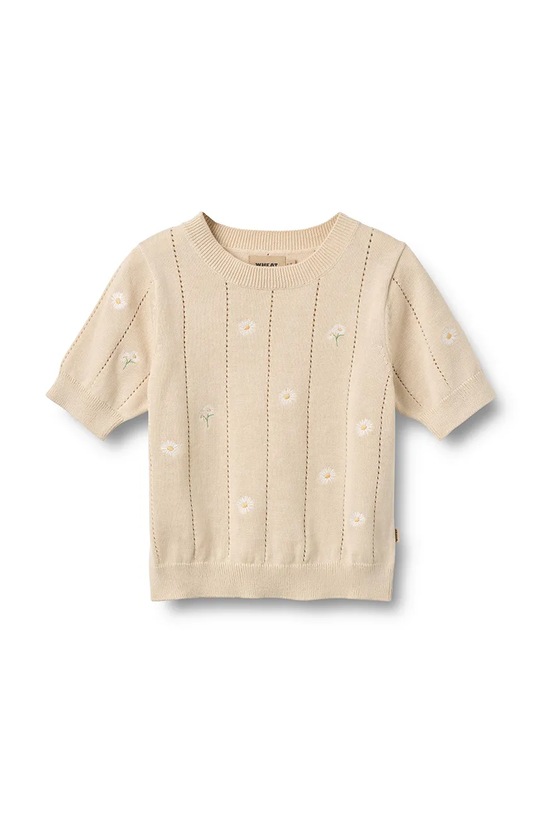 Wheat sweter dziecięcy bawełniany beżowy 0570.560.GOTS