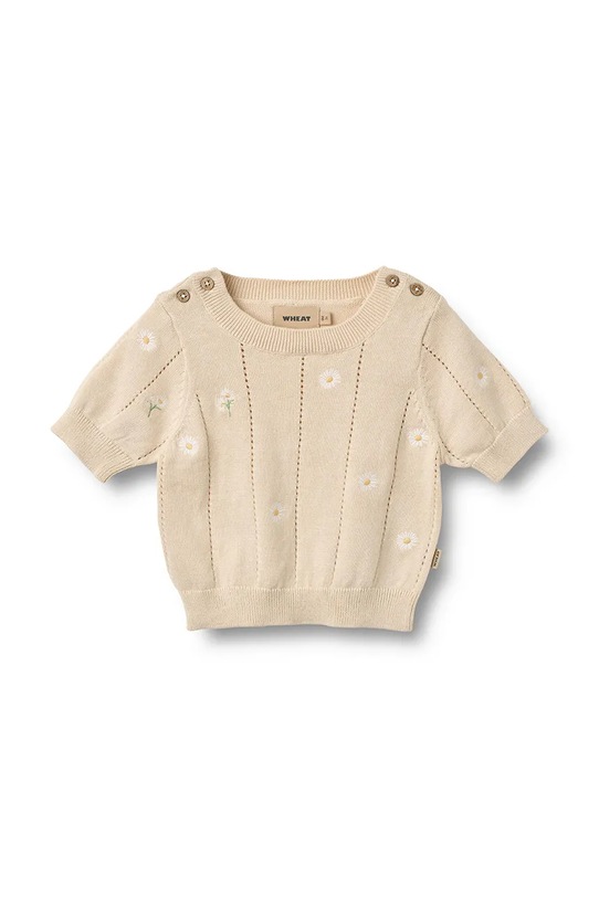 Wheat sweter niemowlęcy bawełniany 4570.560.GOTS beżowy SS26