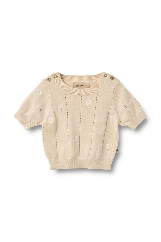 Wheat pulover pentru bebeluși, din bumbac 4570.560.GOTS bej SS26