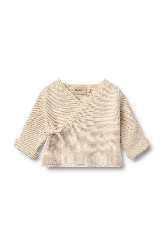 Wheat kardigan bawełniany niemowlęcy pozostałe beżowy 6585.560.GOTS