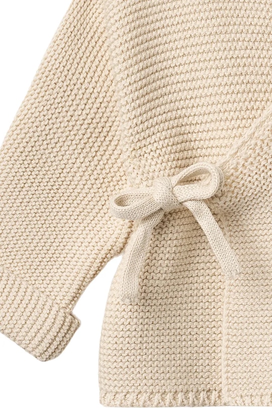 Dziewczynka Wheat kardigan bawełniany niemowlęcy 6585.560.GOTS beżowy