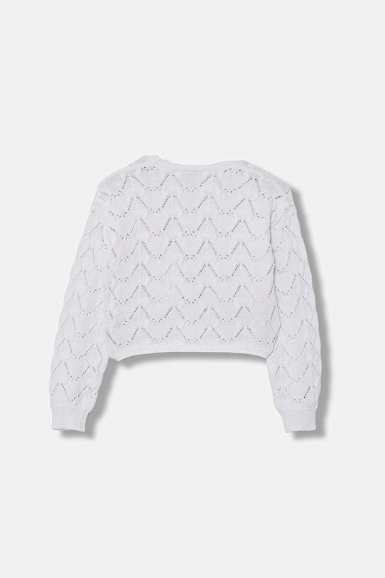 United Colors of Benetton kardigan dziecięcy ażurowy 13KNC601Z.G.Stagionale biały SS26