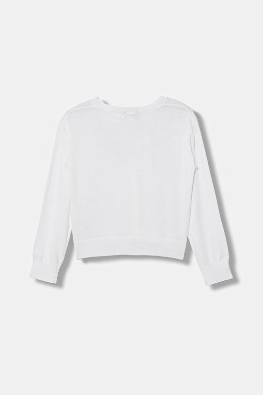 United Colors of Benetton kardigan dziecięcy z bawełną 19DKG500S.P.Stagionale biały SS26