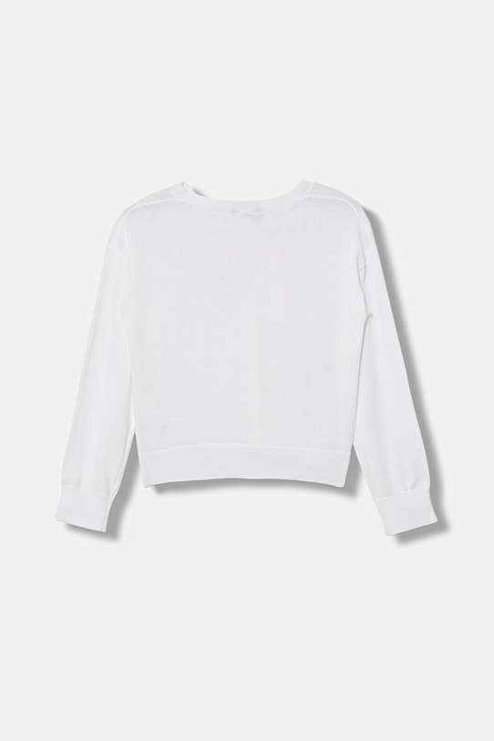 United Colors of Benetton kardigan dziecięcy z bawełną 19DKG500S.P.Stagionale biały SS26