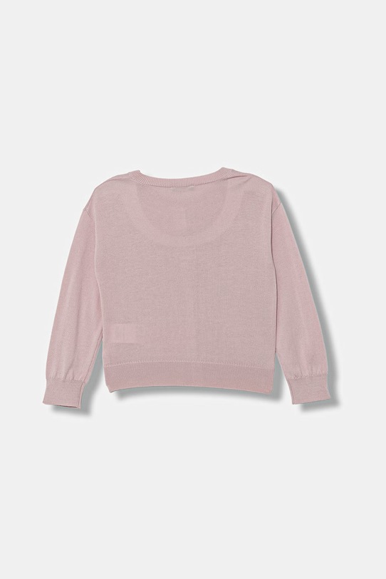 United Colors of Benetton kardigan dziecięcy z bawełną 19DKG500S.P.Stagionale różowy SS26