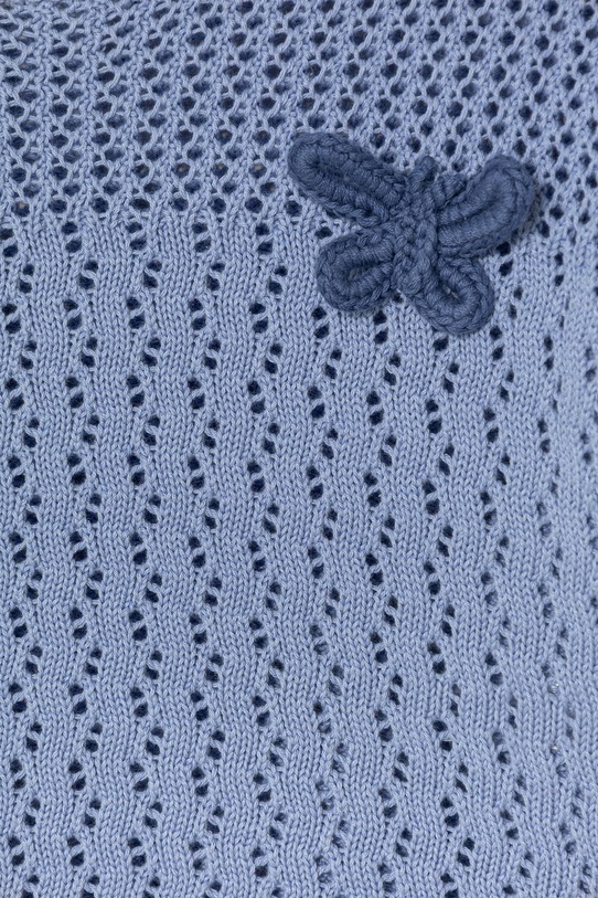 Κοριτσίστικα United Colors of Benetton πουλόβερ παιδικό βαμβακερό 120YC10A9.G.Stagionale μπλε