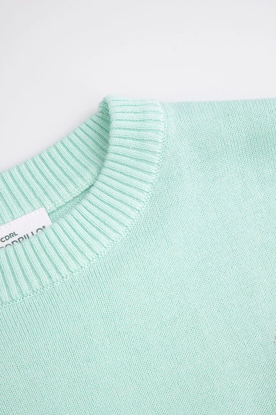 Djevojčice Coccodrillo pulover za djecu s pamukom WC6172106CSG tirkizna