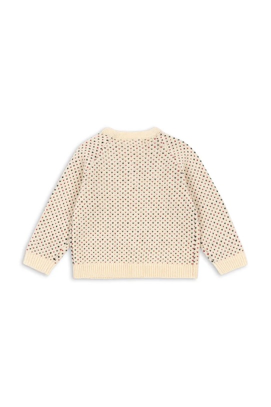 Konges Sløjd kardigan z dodatkiem wełny dziecięcy BILLI KNIT CARDIGAN KS104233.PreSpring beżowy SS26