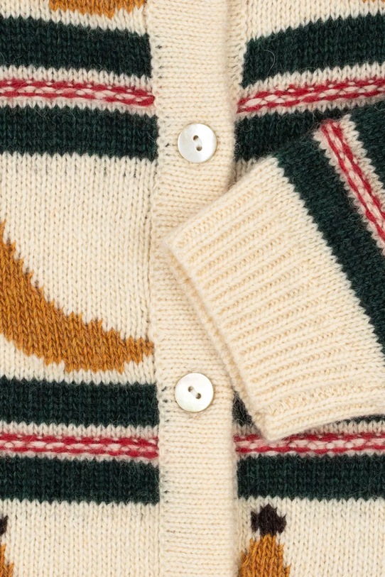 Konges Sløjd kardigan z dodatkiem wełny dziecięcy BILLI KNIT CARDIGAN KS104233.PreSpring multicolor