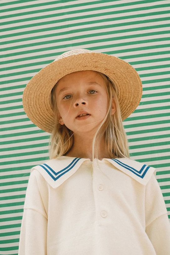 Tinycottons sweter bawełniany dziecięcy SAILOR TINY CARDIGAN SS26.373 beżowy