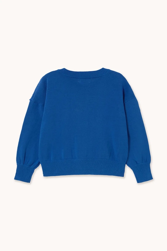 Chłopiec Tinycottons kardigan bawełniany dziecięcy SWANS DIAMONDS CARDIGAN SS26.386 niebieski