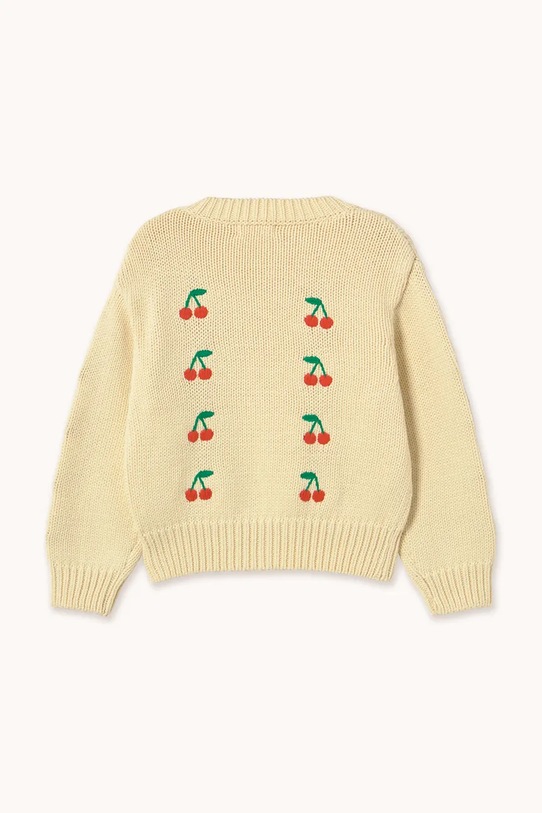 Chłopiec Tinycottons sweter bawełniany dziecięcy MINI CHERRIES SWEATER SS26.387 żółty