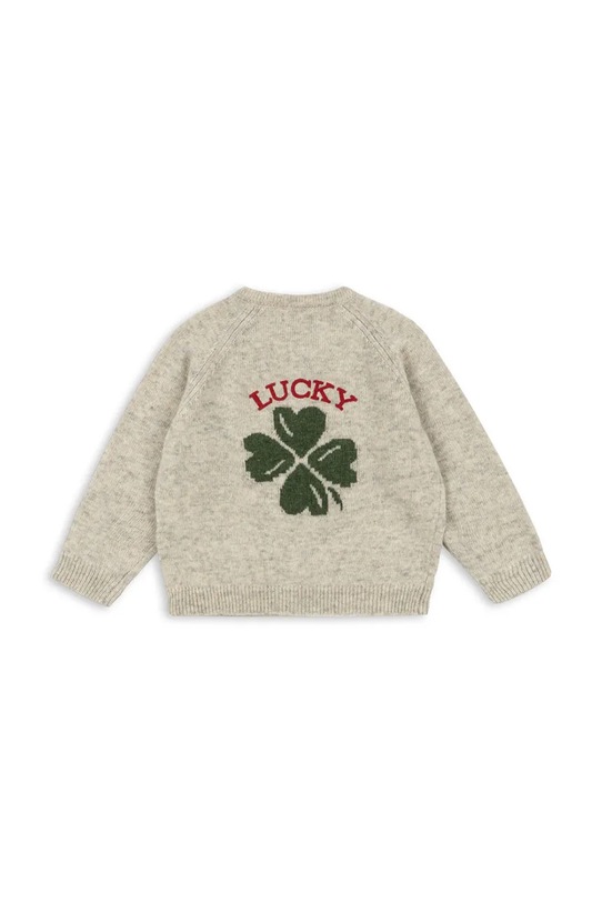 Chłopiec Konges Sløjd kardigan z dodatkiem wełny dziecięcy BILLI KNIT CARDIGAN KS104701.PPY2 szary