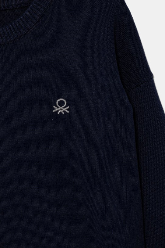 Chłopiec United Colors of Benetton sweter dziecięcy bawełniany 120YC10A2.G.Stagionale granatowy