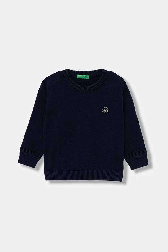 United Colors of Benetton sweter dziecięcy bawełniany granatowy 120YG1019.P.Stagionale